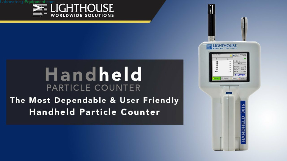Video of Lighthouse Handheld Particle Counters by LWS