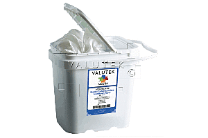 Wipes; Non-Woven Spunlace, 9" x 9", Pre-Sat, ISO 3, White, Valutek